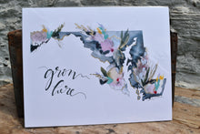 Load image into Gallery viewer, Floral State Watercolor by Local Artist, multiple styles
