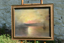Load image into Gallery viewer, &quot;Sunrise on the Harbor&quot; Antique Pastel Original Art
