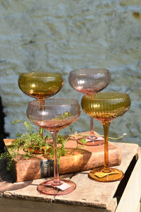 High-Stemmed Coupe Glass, multiple styles