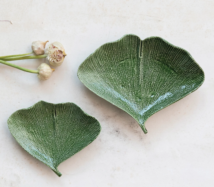 Gingko Leaf-Shaped Plate, multiple styles
