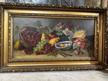 Load image into Gallery viewer, Vintage European Floral &amp; Fruit Still Life Original Art
