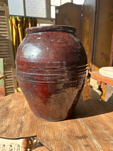 Brownware Glazed Pot