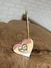 Load image into Gallery viewer, Handmade Wood Engraved Pen Holder: &quot;XOXO&quot;
