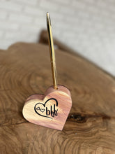 Load image into Gallery viewer, Handmade Wood Engraved Pen Holder: &quot;BFF&quot;
