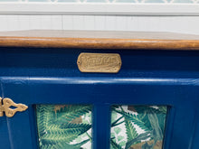 Load image into Gallery viewer, Navy Side Cabinet w/ Hand-poured Inlays
