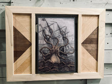 Load image into Gallery viewer, Hand-poured Kraken Art in Handmade Frame
