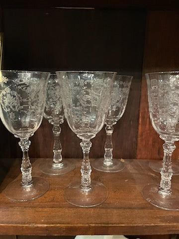 Fostoria Navarre Etched Stemware