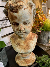 Load image into Gallery viewer, Vintage Cast Iron Bust of Child
