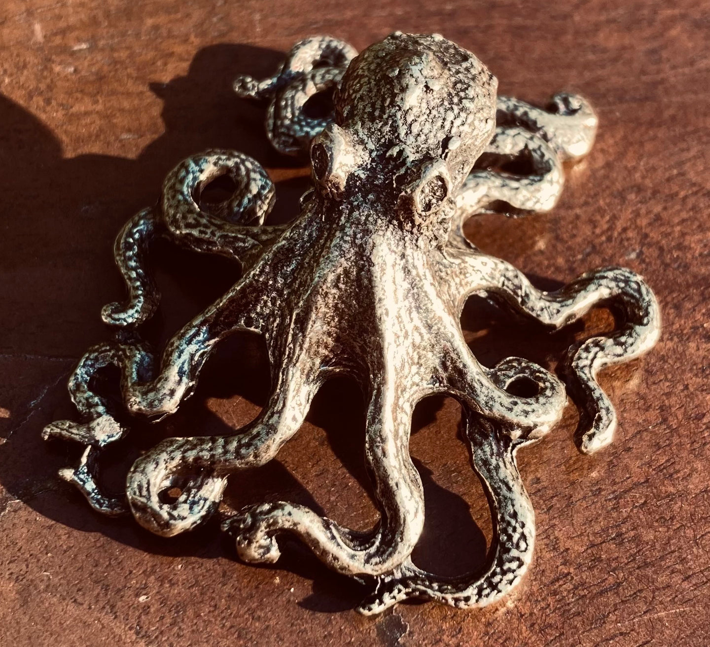 Miniature Brass Octopus Figurine