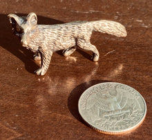 Load image into Gallery viewer, Miniature Brass Fox Figurine
