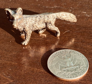 Miniature Brass Fox Figurine