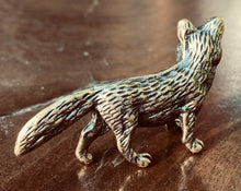 Load image into Gallery viewer, Miniature Brass Fox Figurine
