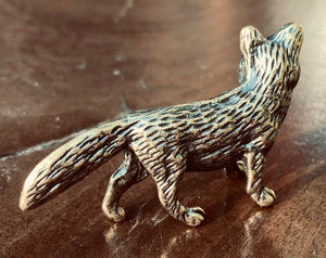 Miniature Brass Fox Figurine