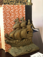 Gilt Cast-Iron Ship Bookend