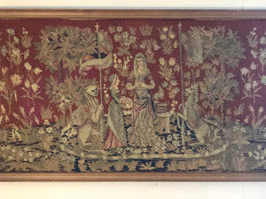 Framed Vintage Needlework Tapestry