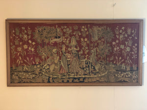 Framed Vintage Needlework Tapestry