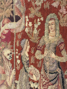 Framed Vintage Needlework Tapestry