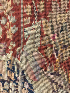 Framed Vintage Needlework Tapestry