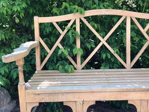 Vintage Gustavian Bench w/ Cushion