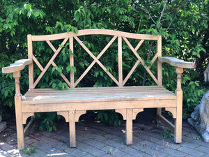 Vintage Gustavian Bench w/ Cushion