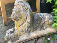 Vintage Concrete Lion Statue