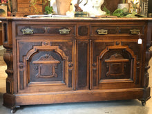 Load image into Gallery viewer, Antique Gothic Revival Walnut Chest w/ Marble Top
