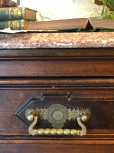 Load image into Gallery viewer, Antique Gothic Revival Walnut Chest w/ Marble Top

