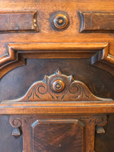 Load image into Gallery viewer, Antique Gothic Revival Walnut Chest w/ Marble Top
