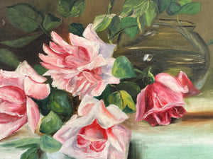 Roses, Original Oil on Canvas