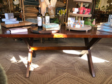 Load image into Gallery viewer, Vintage Trestle Table w/ 2 Leaves
