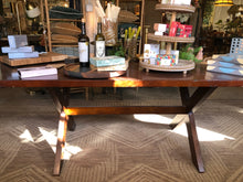 Load image into Gallery viewer, Vintage Trestle Table w/ 2 Leaves
