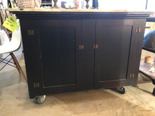 Load image into Gallery viewer, Vintage Marble-top Island on Wheels
