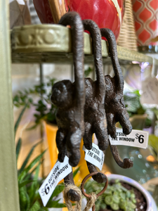 cast iron monkey plant hanger Small Monkey Hooks – Chartreuse & co