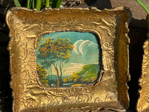 Small Gold Oil Original Art, multiple styles