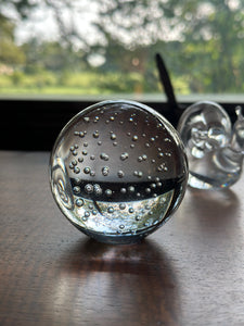 Controlled Bubble Art Glass Paperweight