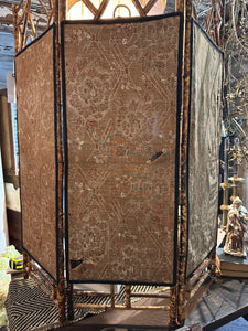 Antique Chinoiserie Bamboo Screen