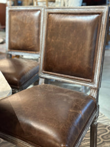 Restoration Hardware Leather Bar Stool