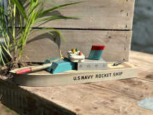 Load image into Gallery viewer, Vintage Rocket Ship Toy

