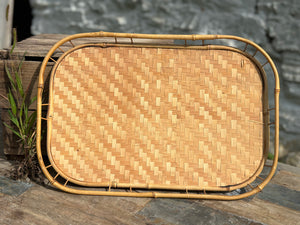 Woven Vintage Bamboo Tray