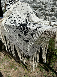 Vintage Fringe Throw/Tablecloth, multiple styles