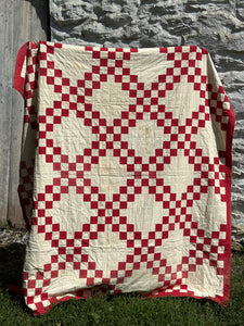 Red & White Checked Quilt
