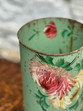Load image into Gallery viewer, Vinage Handpainted Tole Bin
