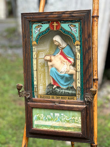"La Pieta" Stained Glass Reliquary Art