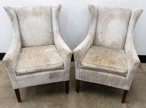 Modern Upholstered Armchair Pair