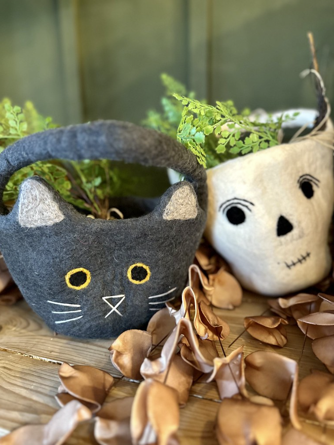 Felt Trick or Treat Basket, multiple styles