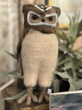 Load image into Gallery viewer, Handmade Wool Felt Burrowing Owl
