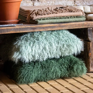 Dutch Tibetan-Sheep-Fur Pillow, multiple styles