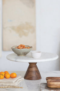 Marble Pedestal Tray/Cake Plate