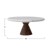 Load image into Gallery viewer, Marble Pedestal Tray/Cake Plate
