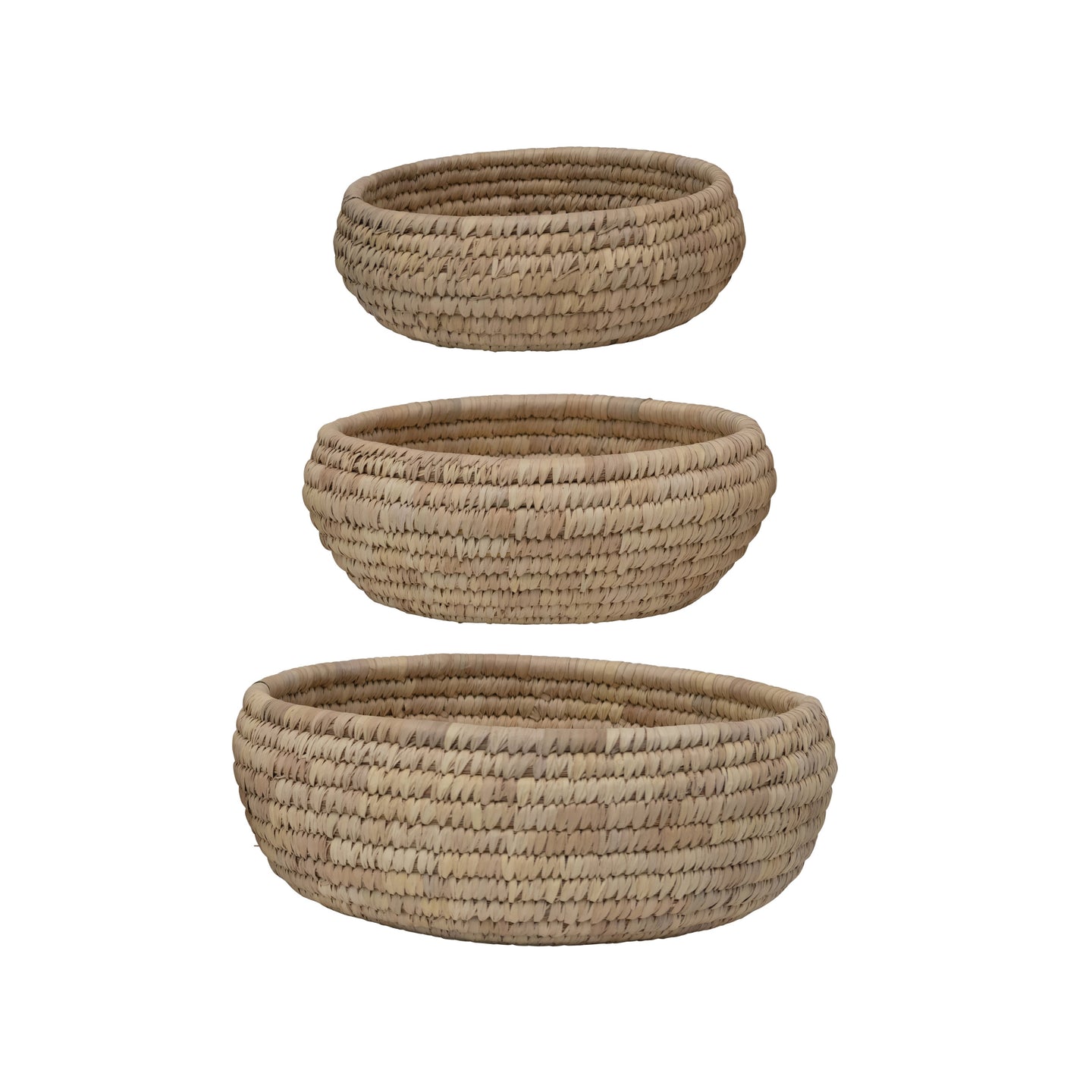 Woven Grass & Date Leaf Basket, multiple styles